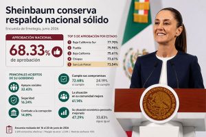 Sheinbaum conserva respaldo nacional sólido